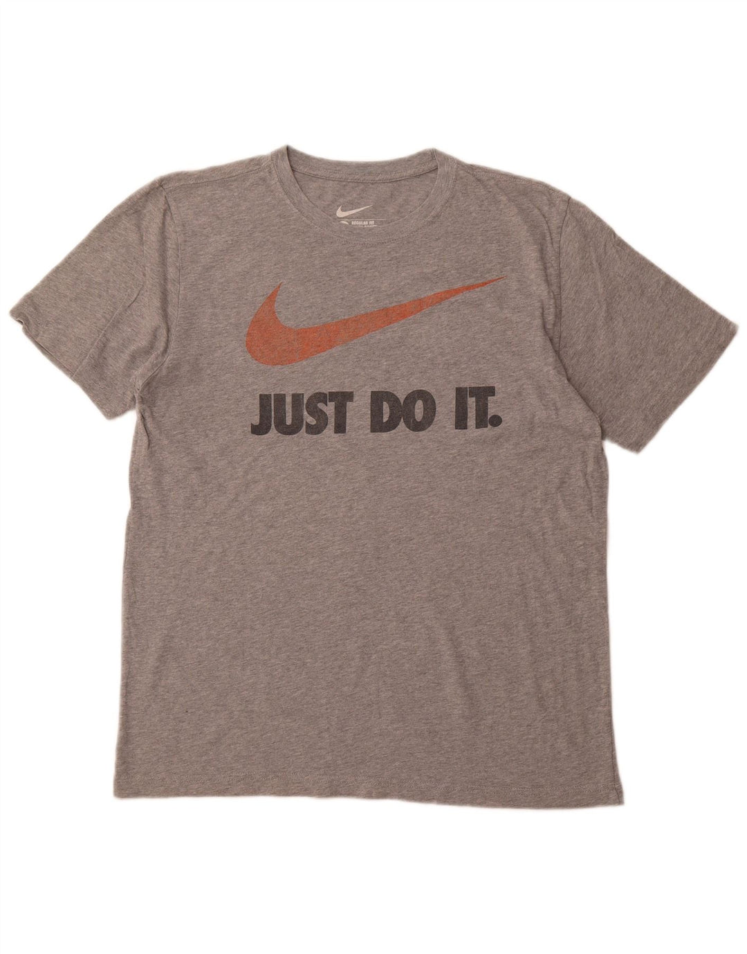 NIKE Camiseta gráfica de ajuste regular para hombre Top grande de algodón gris