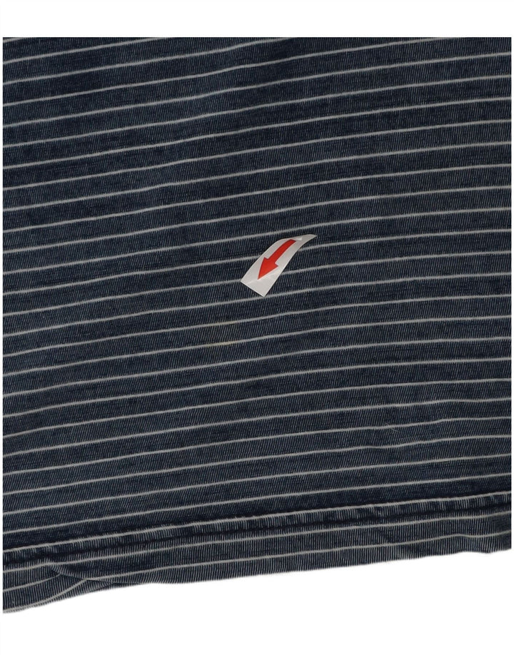 Penguin - Camiseta para hombre, talla grande, algodón a rayas, color azul