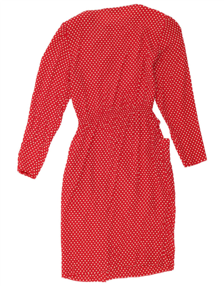 Modyva Vestido Camisero De Manga Larga Para Mujer IT 44 Mediano Lunares Rojos