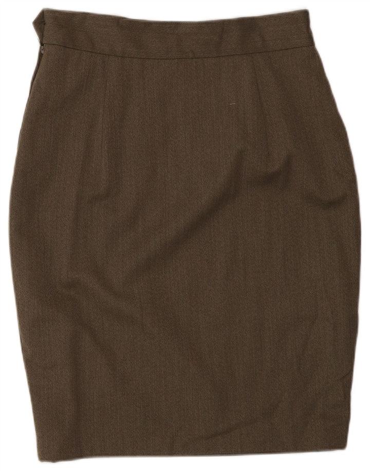 MOSCHINO Conjunto de falda de 2 piezas con 3 botones para mujer UK 12 Medium W28 Brown Classic