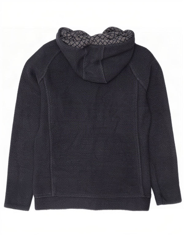Weird Fish Sudadera con capucha y cremallera para mujer UK 12 Medium Azul marino Algodón