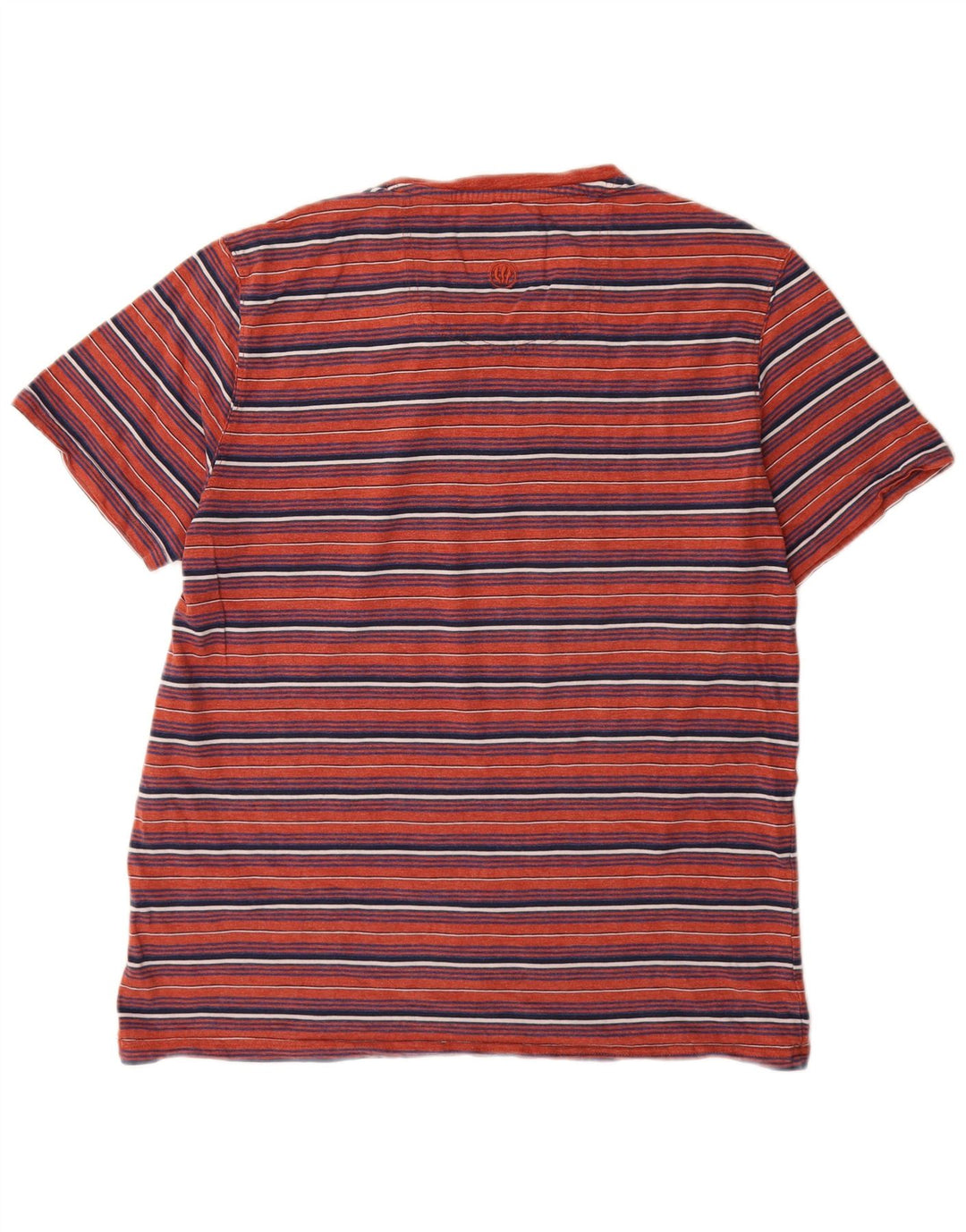 Camiseta de hombre Fat Face Top grande de algodón a rayas rojas