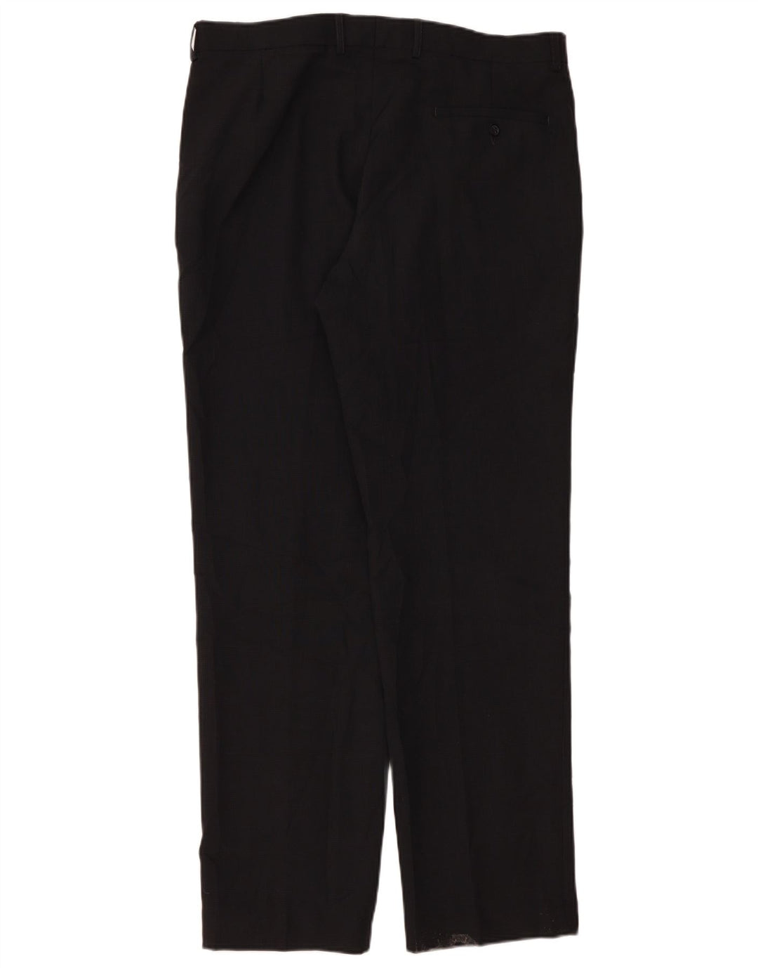 Marks & Spencer Pantalón de traje recto para hombre W36 L33 Poliéster negro