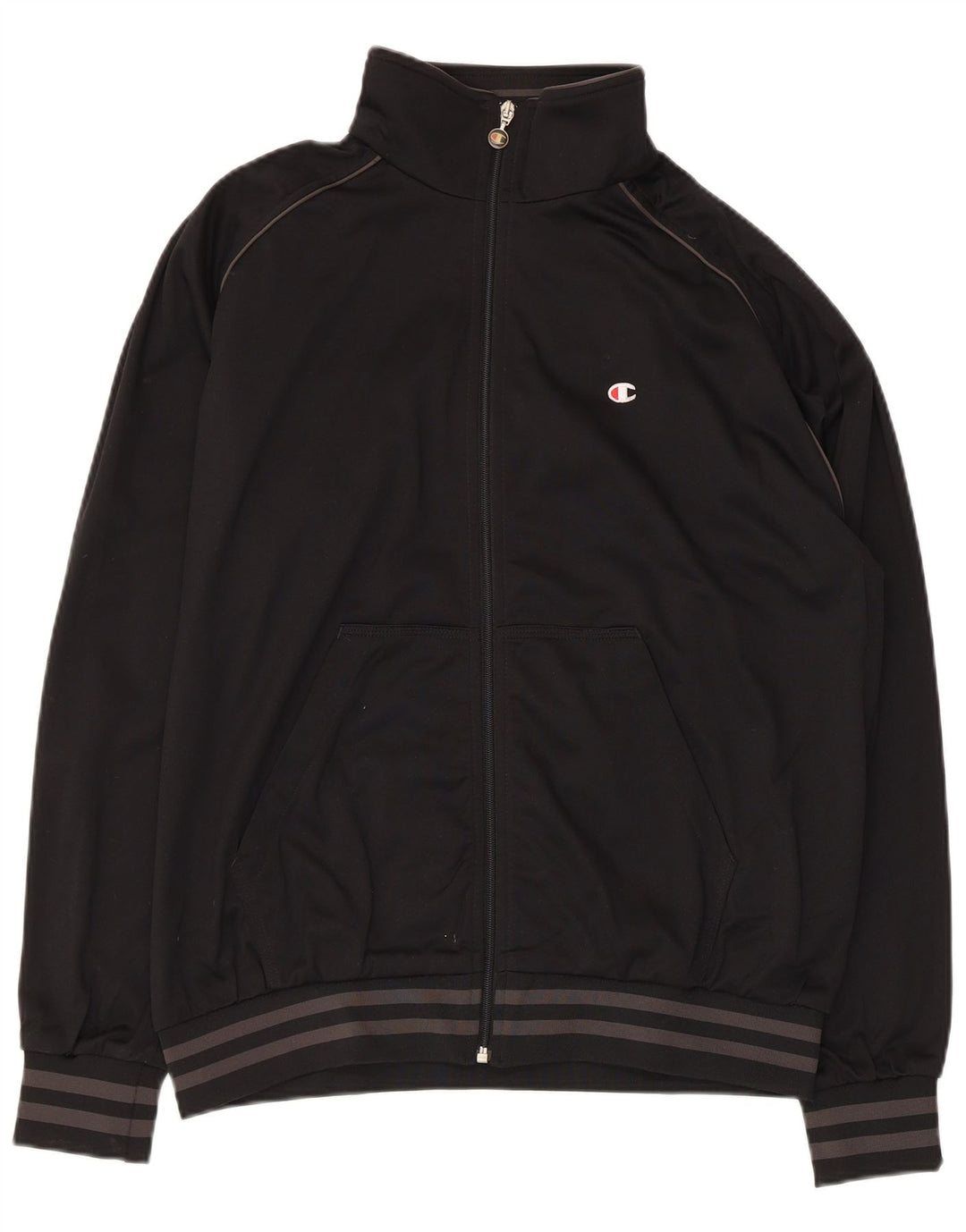 CHAMPION Chaqueta superior de chándal para hombre Poliéster negro grande