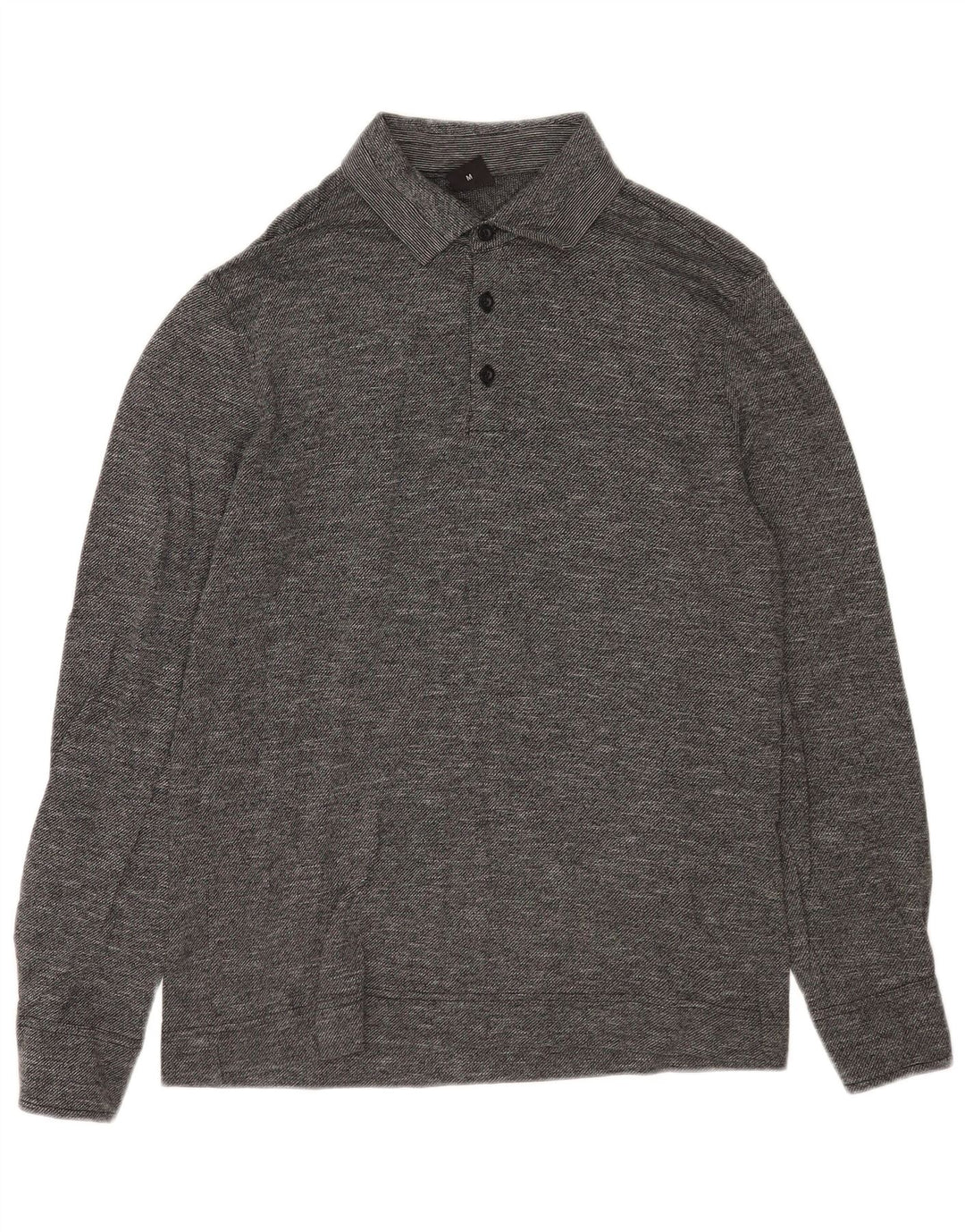 Hugo Boss Hombre | Polo de rugby de corte regular con moteado gris medio