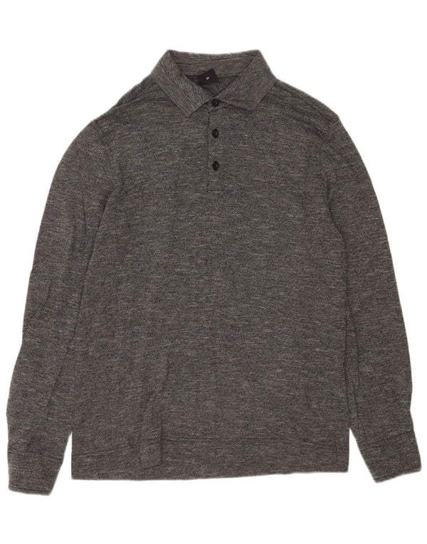 Hugo Boss Hombre | Polo de rugby de corte regular con moteado gris medio