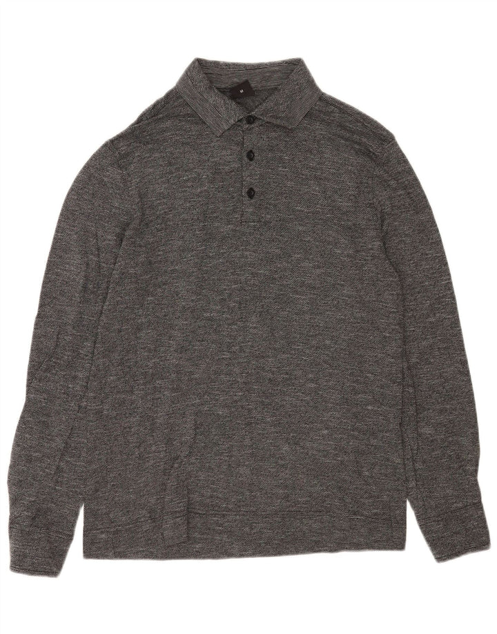 Hugo Boss Hombre | Polo de rugby de corte regular con moteado gris medio