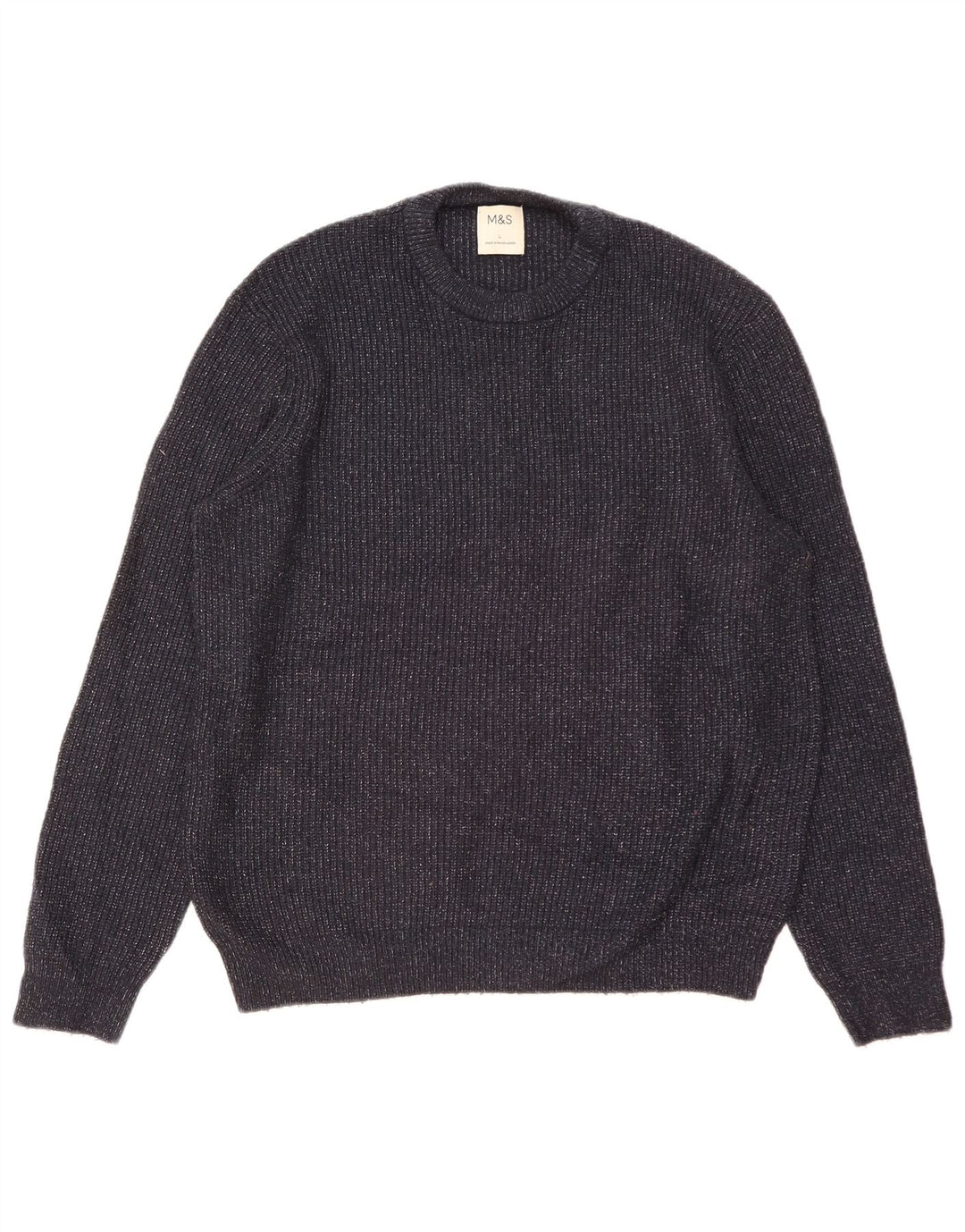 Marks & Spencer - Jersey de cuello redondo para hombre, talla grande, color azul marino