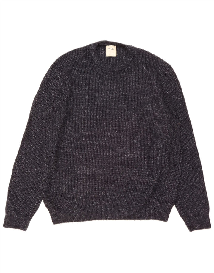 Marks & Spencer - Jersey de cuello redondo para hombre, talla grande, color azul marino