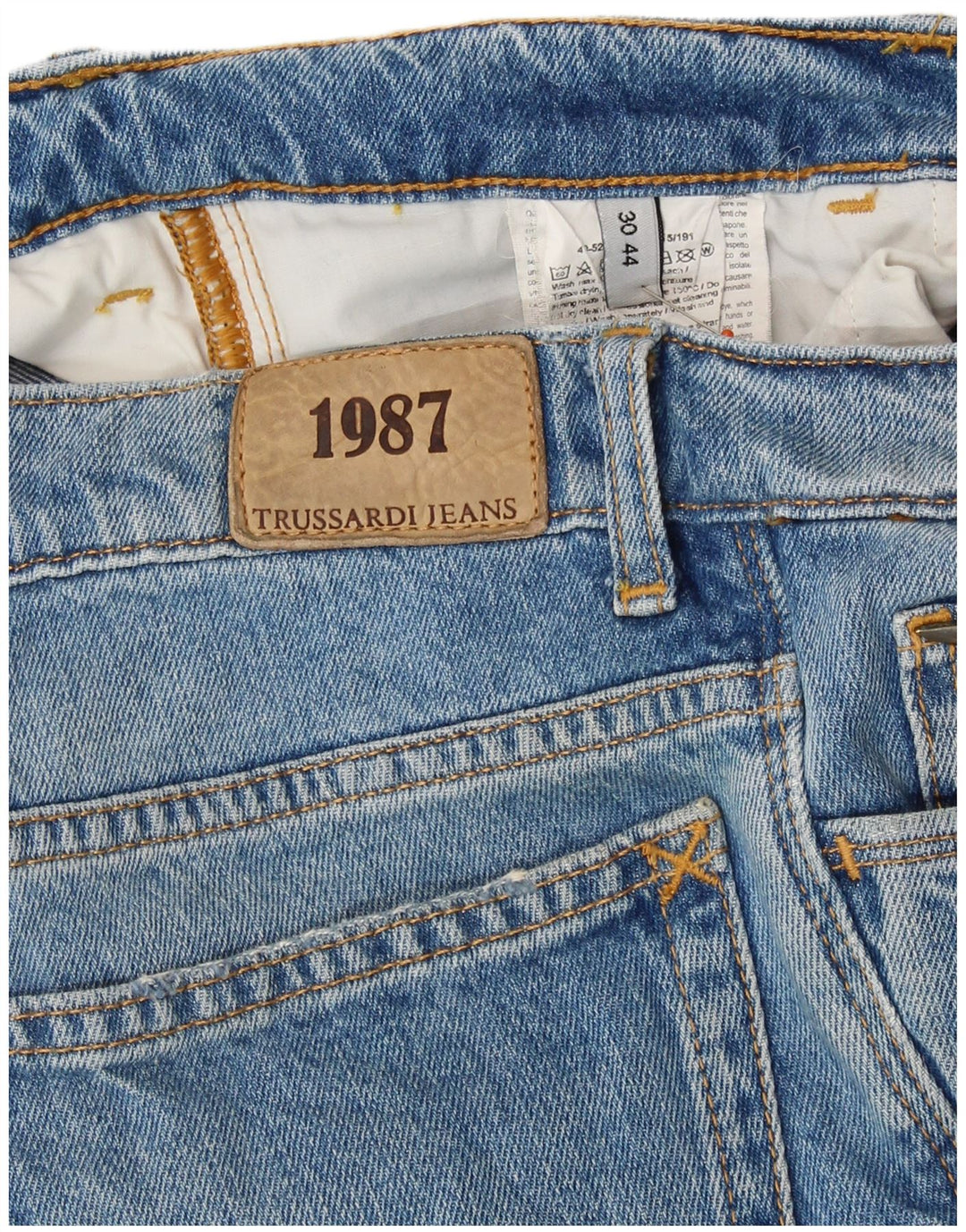 Vaqueros Trussardi Mujer Crop Slim IT 44 Medium W30 L25 Algodón Azul