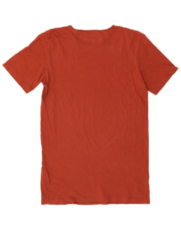 Zara Mujer Camiseta Larga Top UK 44 Medio Rojo Algodón