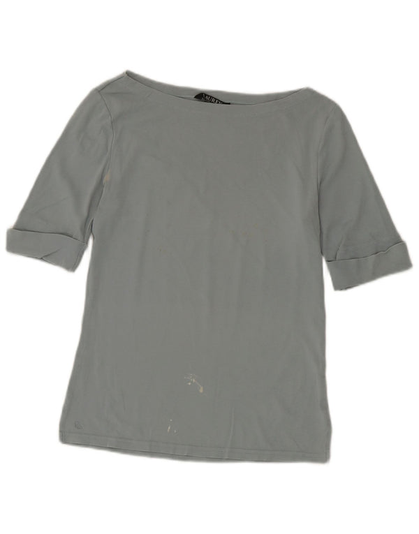 Ralph Lauren Top para mujer manga 3/4 UK 12 Gris medio