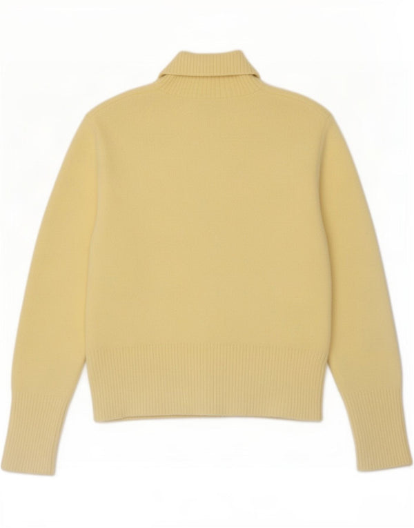 Zara Mujer Jersey Cuello Alto Jersey UK 40 XL Nylon Amarillo