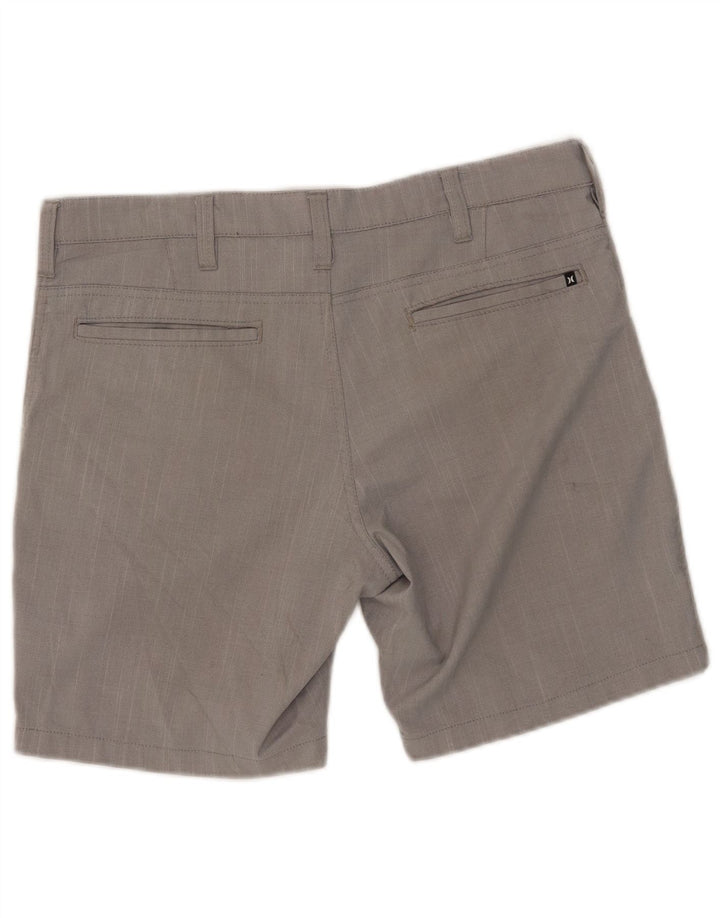 Hurley Pantalones cortos chinos para hombre W32 Poliéster gris medio