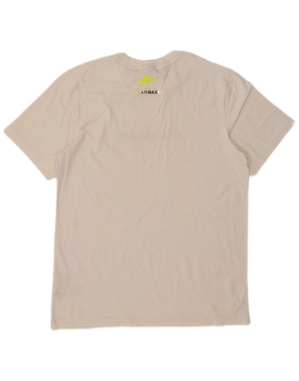Nike - Camiseta para hombre Air Max holgada con gráfico, talla grande, algodón blanco