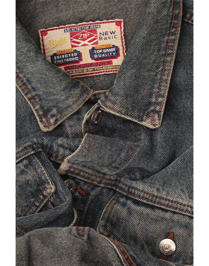 Chaqueta vaquera con cremallera para hombre UK 40 Large Blue