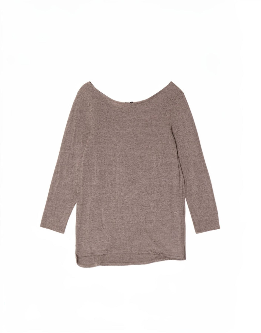 Massimo Dutti Top Mujer Manga 3/4 UK 42 Viscosa Gris Medio