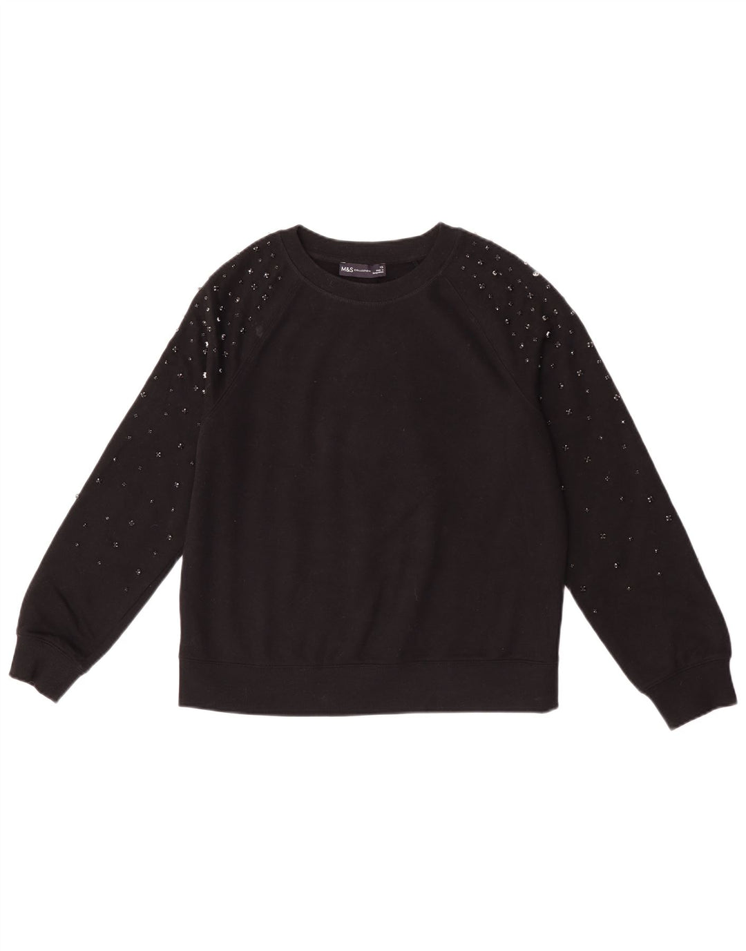 Marks & Spencer Sudadera extragrande para mujer UK 6 XS Algodón negro