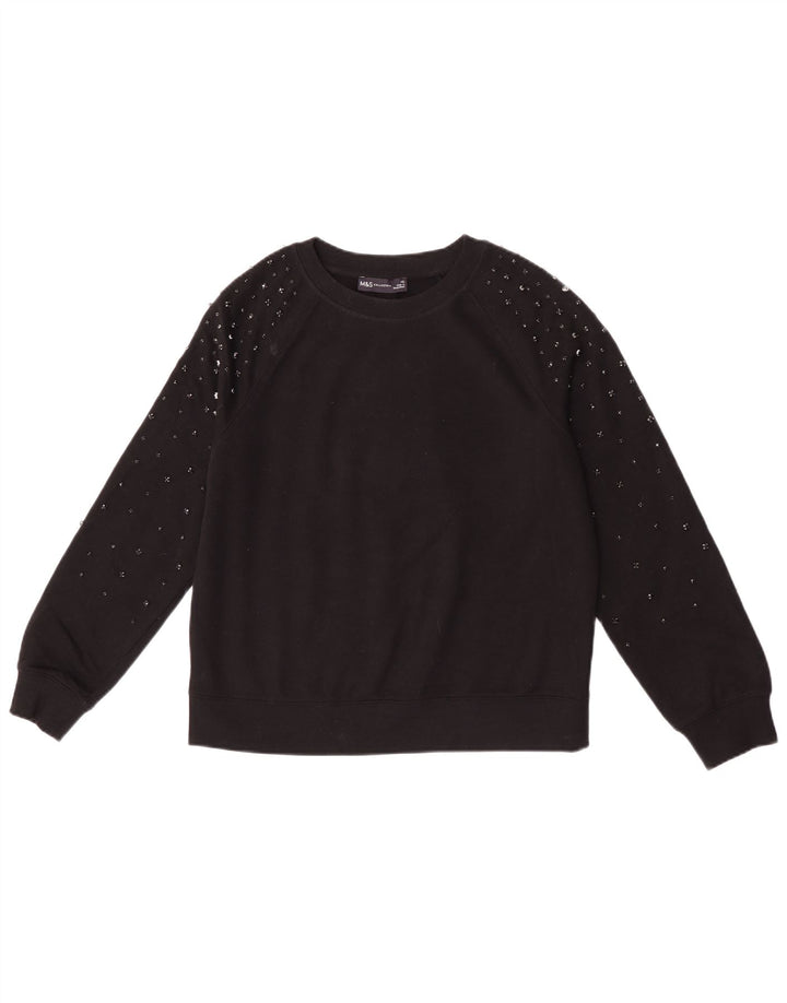 Marks & Spencer Sudadera extragrande para mujer UK 6 XS Algodón negro