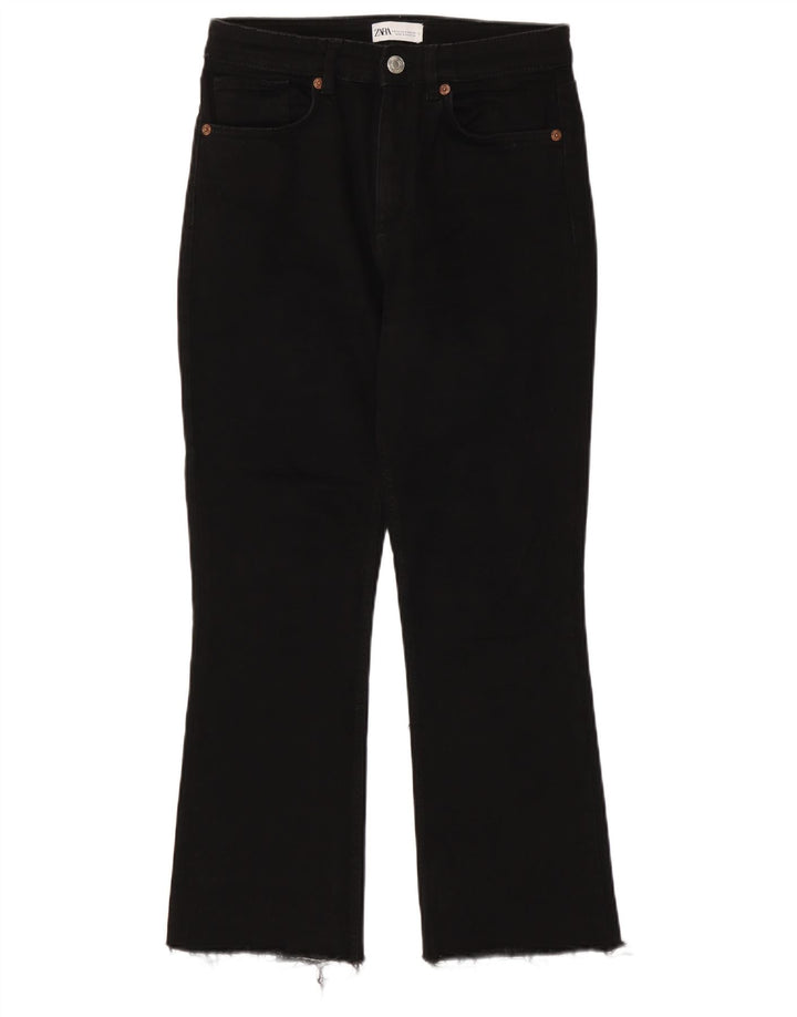 Zara Mujer Vaqueros Bootcut EU 40 Medium W30 L27 Negro