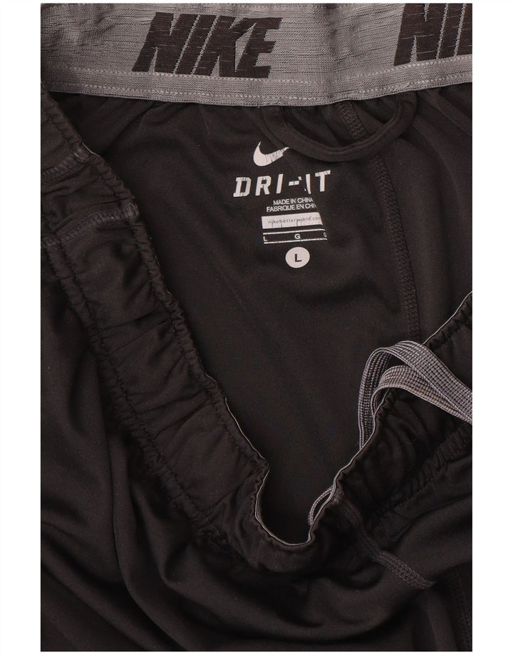 Nike Dri Fit - Pantalones cortos deportivos para hombre, talla grande, color negro