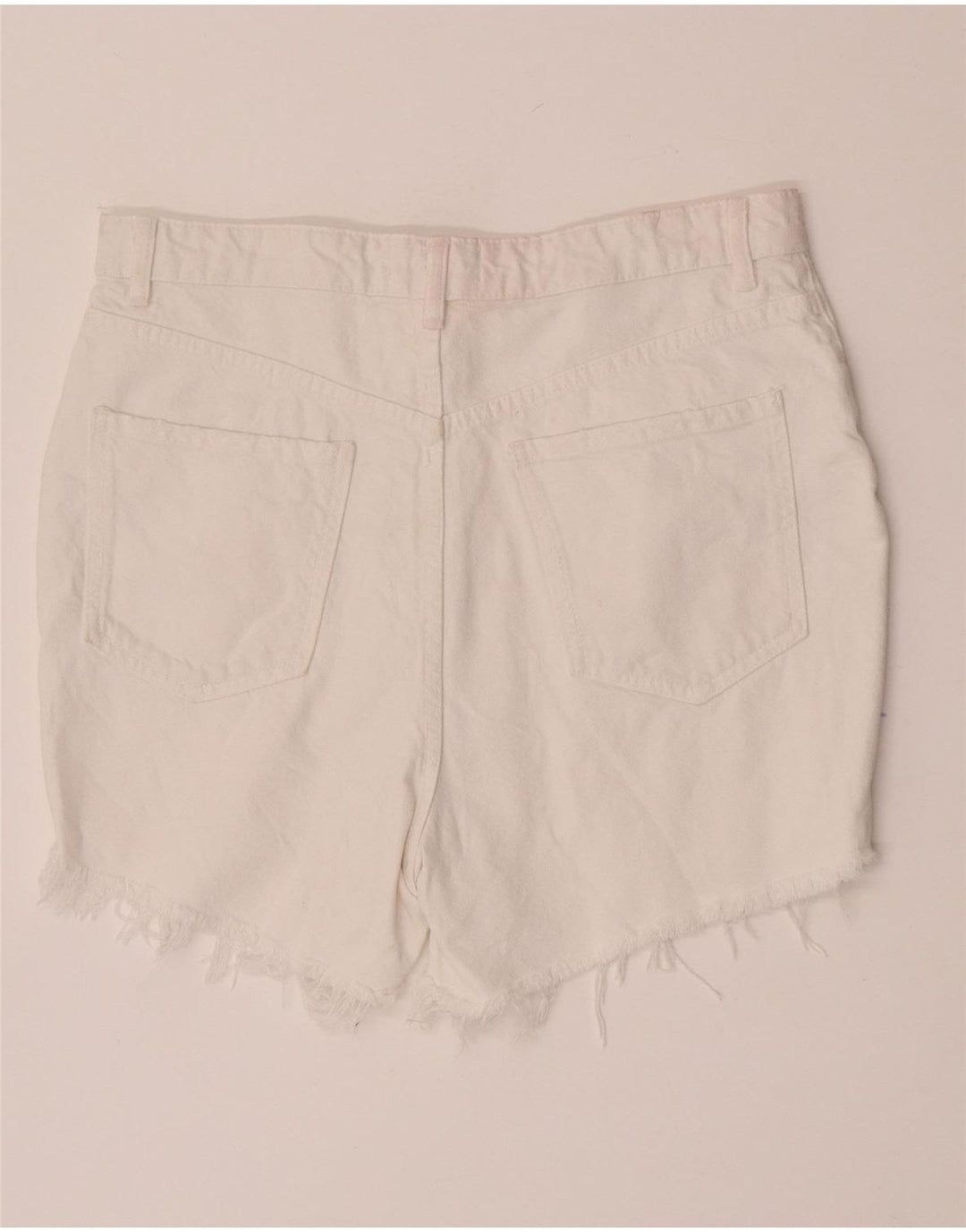 Zara Pantalones cortos vaqueros para mujer EU 42 Large W32 Blanco