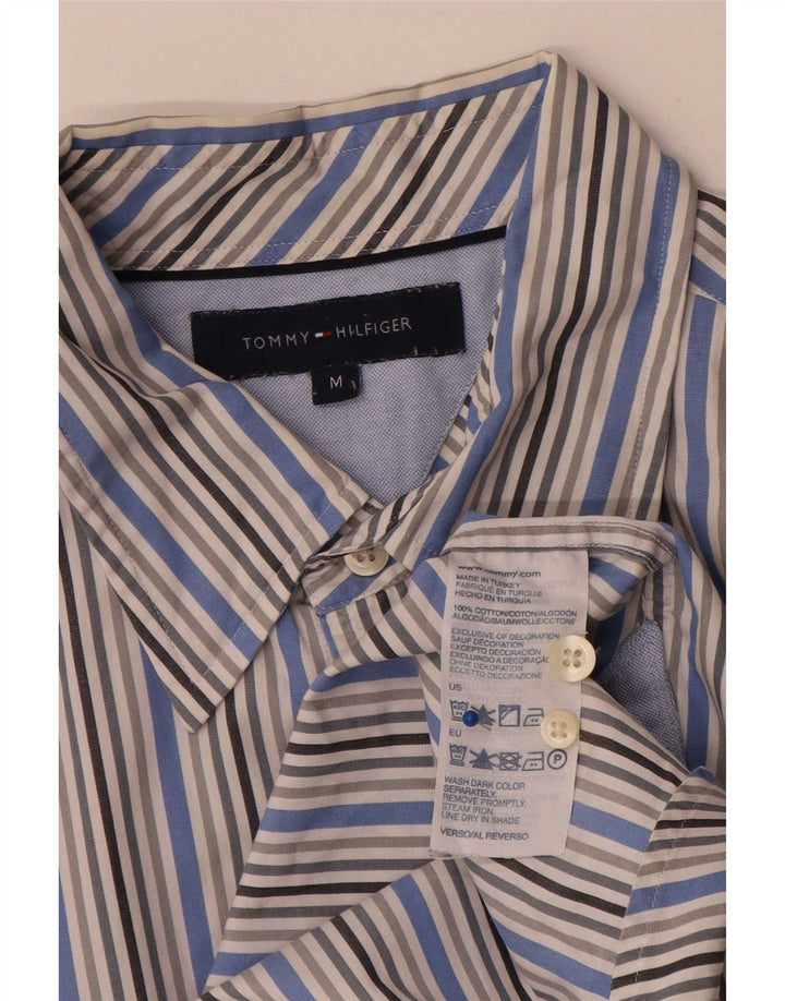Camisa Tommy Hilfiger Hombre Algodón Azul Medio Rayas Pintadas