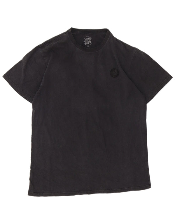 Santa Cruz Camiseta gráfica para hombre Top XL Algodón gris