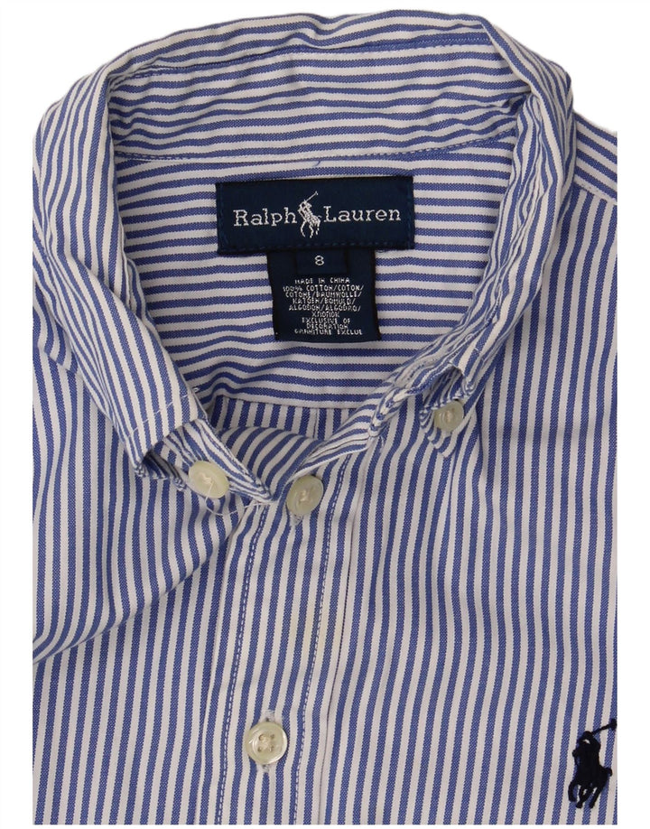 Ralph Lauren Camisa Niño 7-8 Años Algodón Rayas Azul