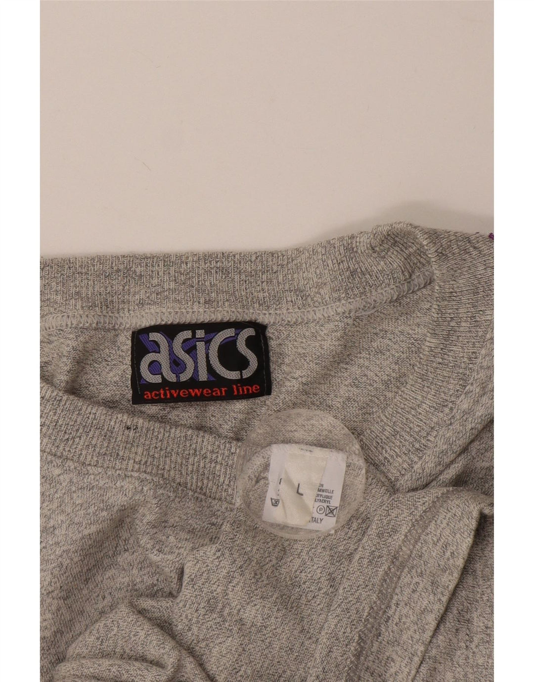 ASICS Camiseta gráfica extragrande para mujer Reino Unido 46 Algodón moteado gris grande
