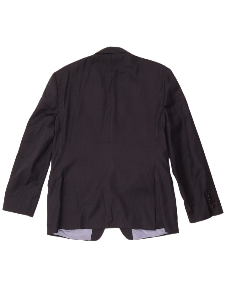French Connection Chaqueta tipo blazer de 2 botones para hombre UK 44 2XL Lana azul marino