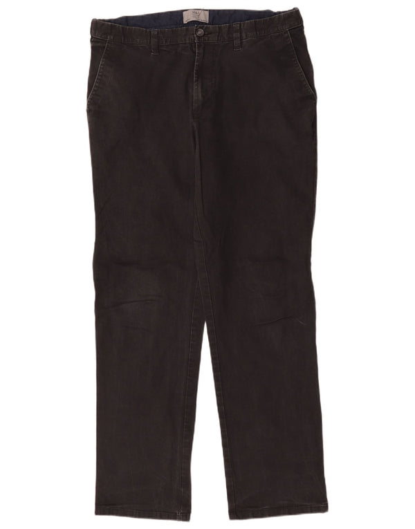 Marks & Spencer Pantalón chino de corte regular para hombre W36 L30 Algodón negro