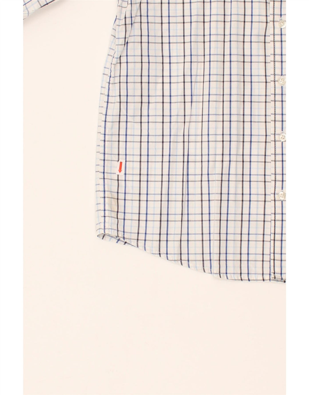 BENETTON Boys Shirt 14-15 Years Blue Check Vintage Benetton and Second-Hand Benetton from Messina Hembry 