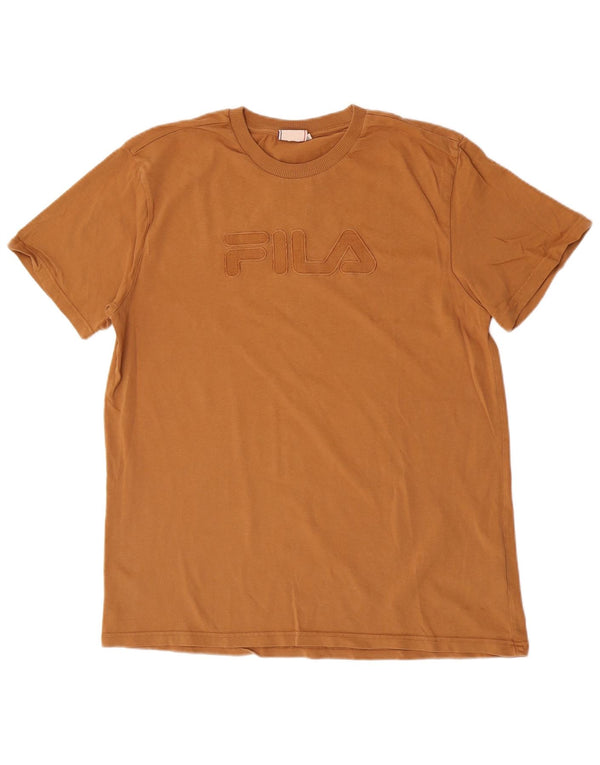 Fila Camiseta Gráfica Hombre Top XL Algodón Beige
