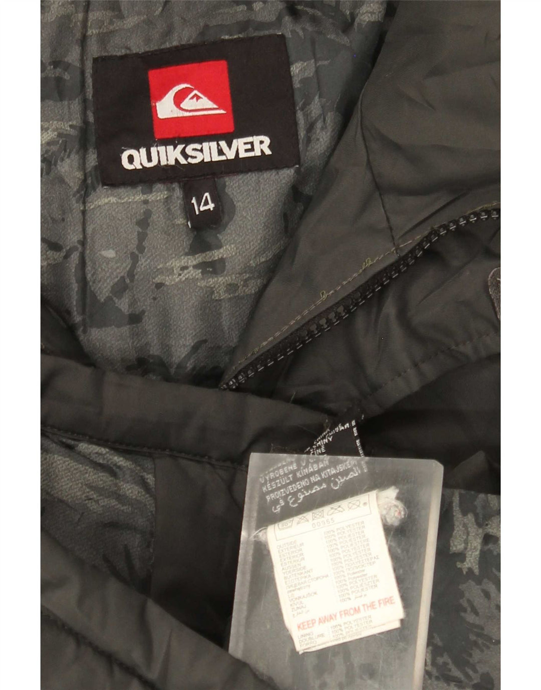 Quiksilver Chaqueta Acolchada Niño 13-14 Años Gris Poliéster