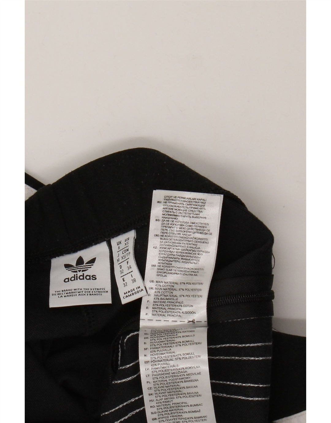 ADIDAS Leggings acampanados para mujer UK 6 XS Poliéster negro