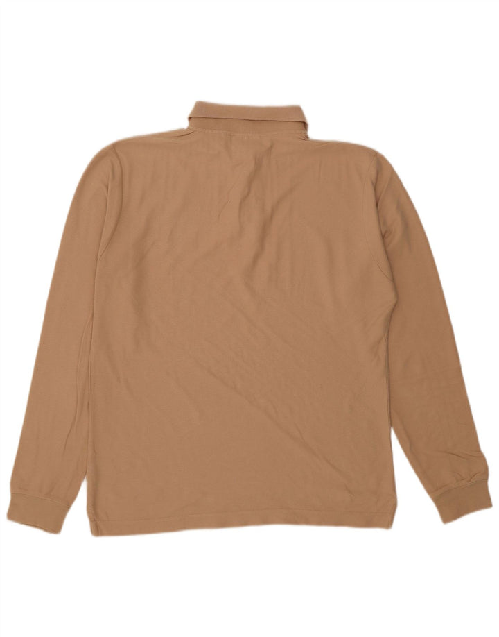 Fila Polo De Manga Larga Para Hombre Algodón Beige Medio