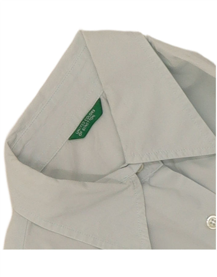 Camisa Benetton Mujer ES 42 Azul Medio