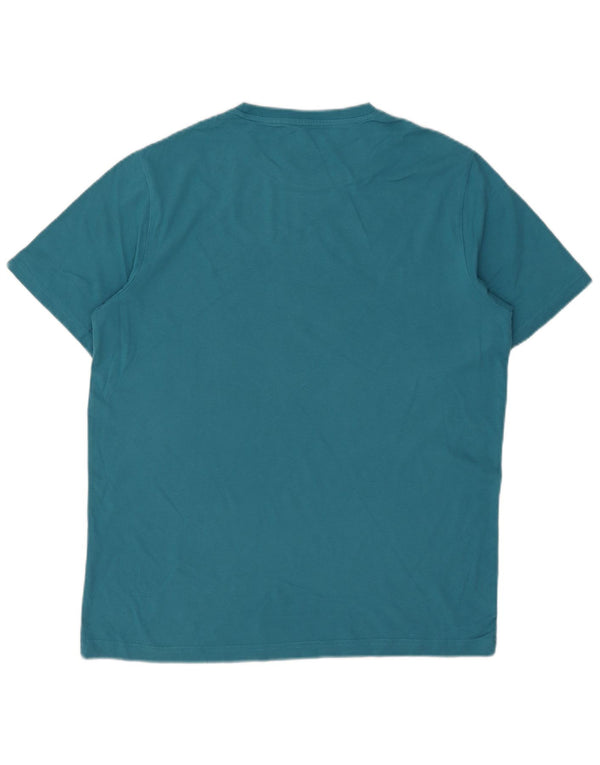 Camiseta estampada para hombre de Mountain Warehouse Top grande de algodón azul