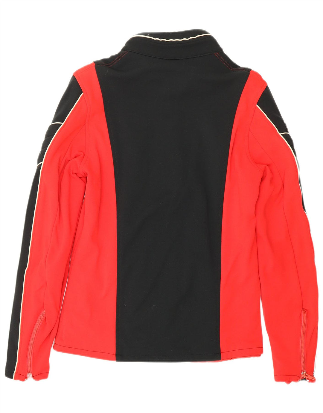 VINTAGE Hombres Chándal Top Chaqueta EU 50 Medio Rojo Colorblock Retro