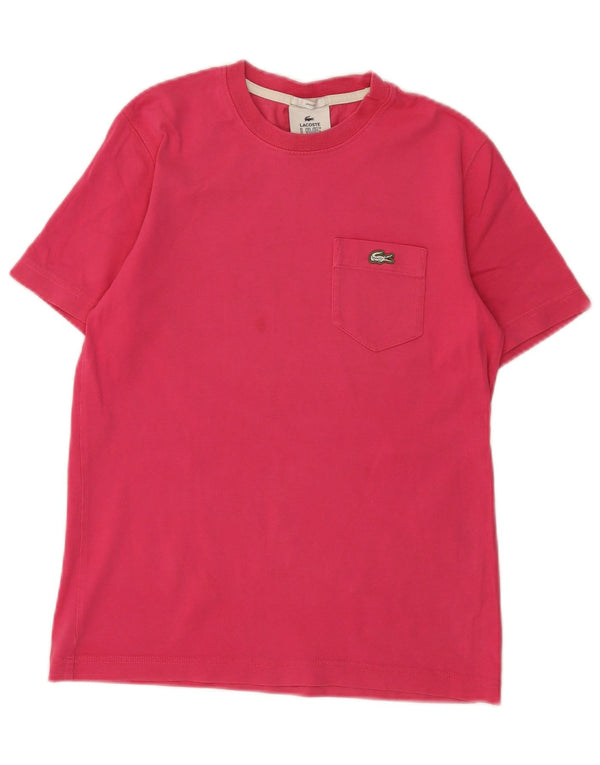 Lacoste Camiseta Mujer Top UK 4 XS Algodón Rosa