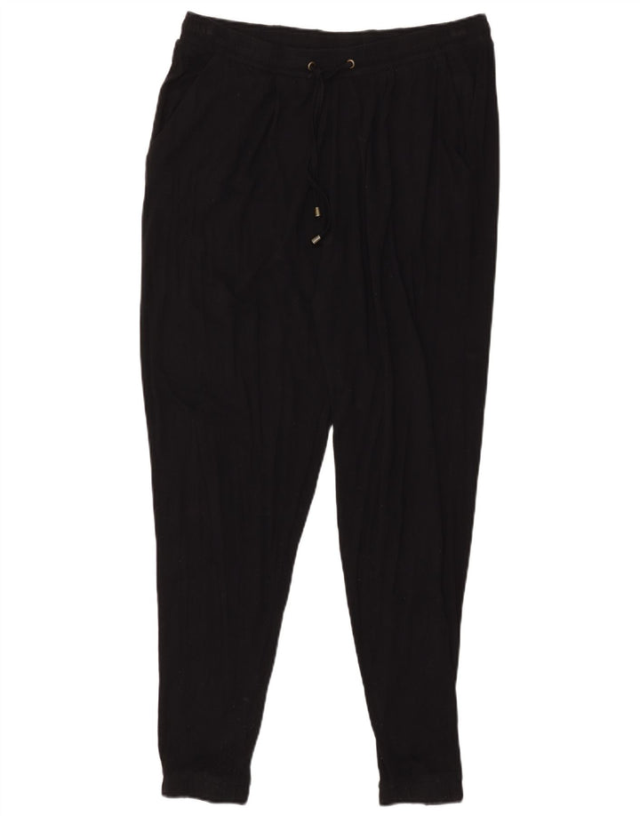 Marks & Spencer Pantalones de chándal para Mujer UK 44 Large Viscosa Negra