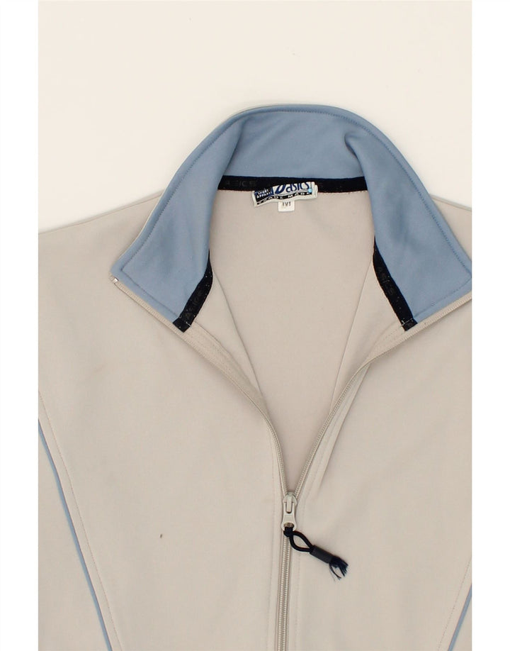 ASICS Mens Tracksuit Top Jacket Medium Grey Polyester Vintage Asics and Second-Hand Asics from Messina Hembry 