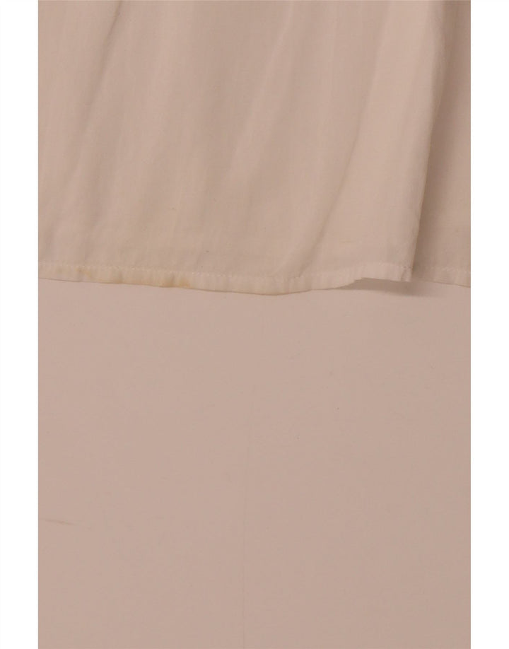 BENETTON Blusa de Manga Larga para Mujer UK 40 XL Blanco