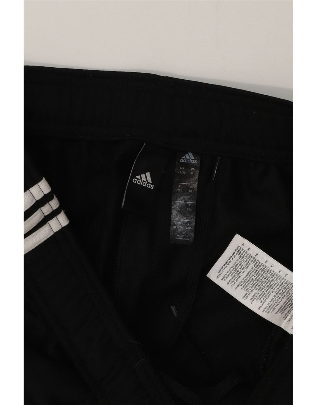 Adidas - Pantalón de chándal para hombre, talla 48/50, color negro, poliéster