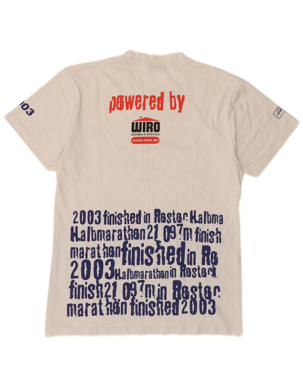 Reebok Camiseta gráfica para hombre Top Medium White Cotton