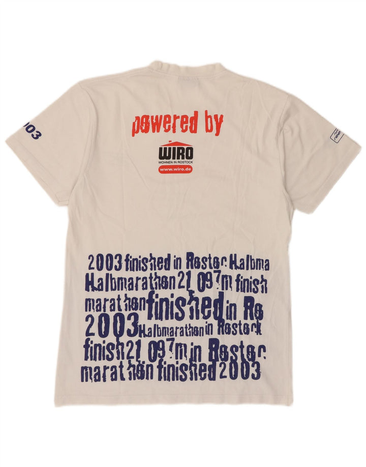 Reebok Camiseta gráfica para hombre Top Medium White Cotton