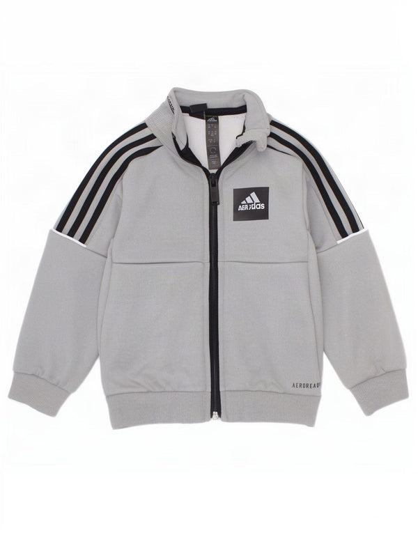 Adidas Aeroready Chándal Top Chaqueta para Bebés 18-24 Meses Gris Poliéster