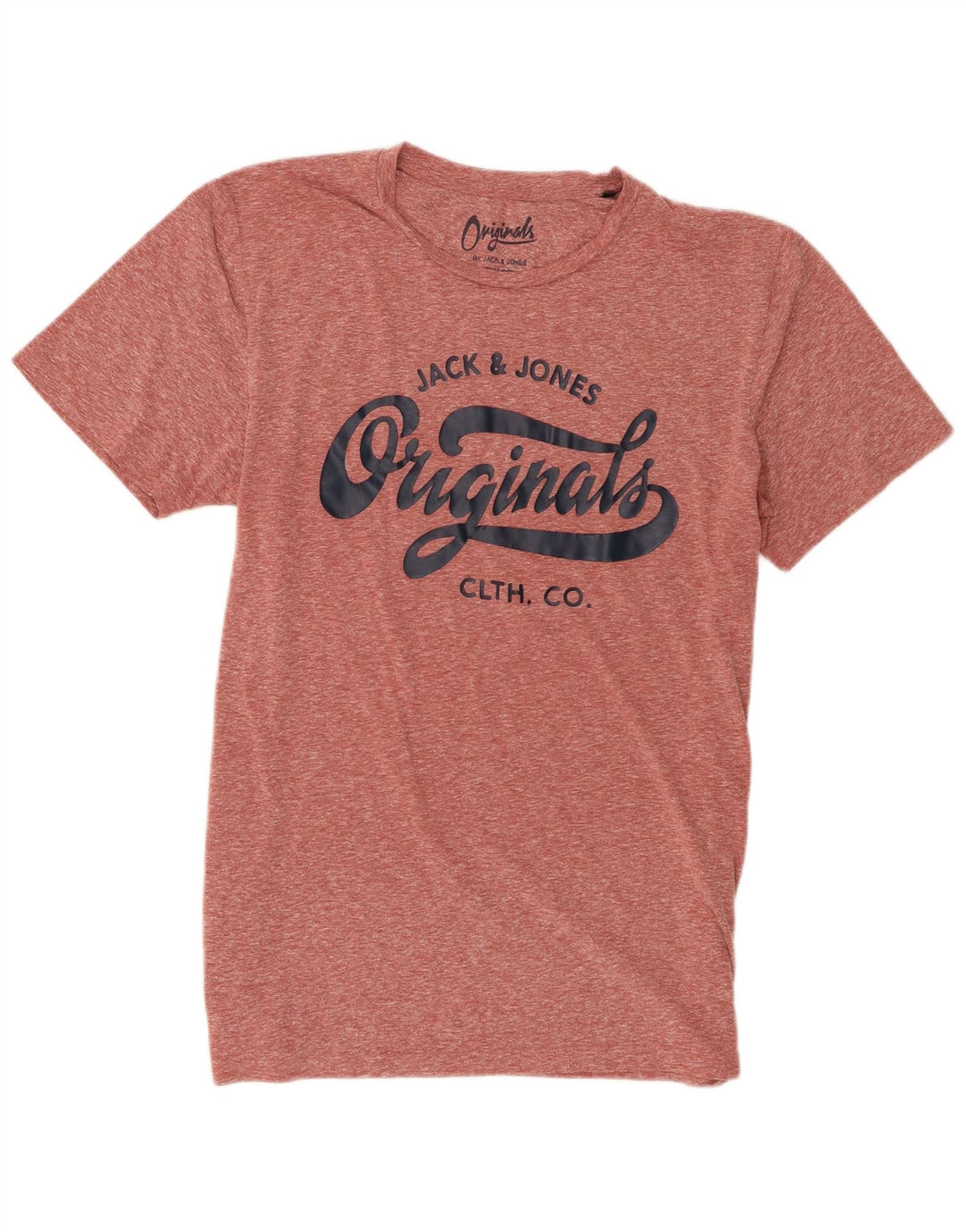 Jack & Jones - Camiseta gráfica para hombre, talla grande, poliéster moteado granate