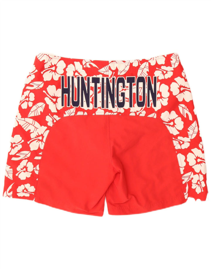 Kappa Mens Graphic Swim Shorts Grande Rojo Floral Poliéster